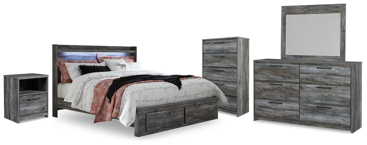 Baystorm Panel Storage Bed, Dresser, Mirror, Chest and Nightstand (B221-SI)