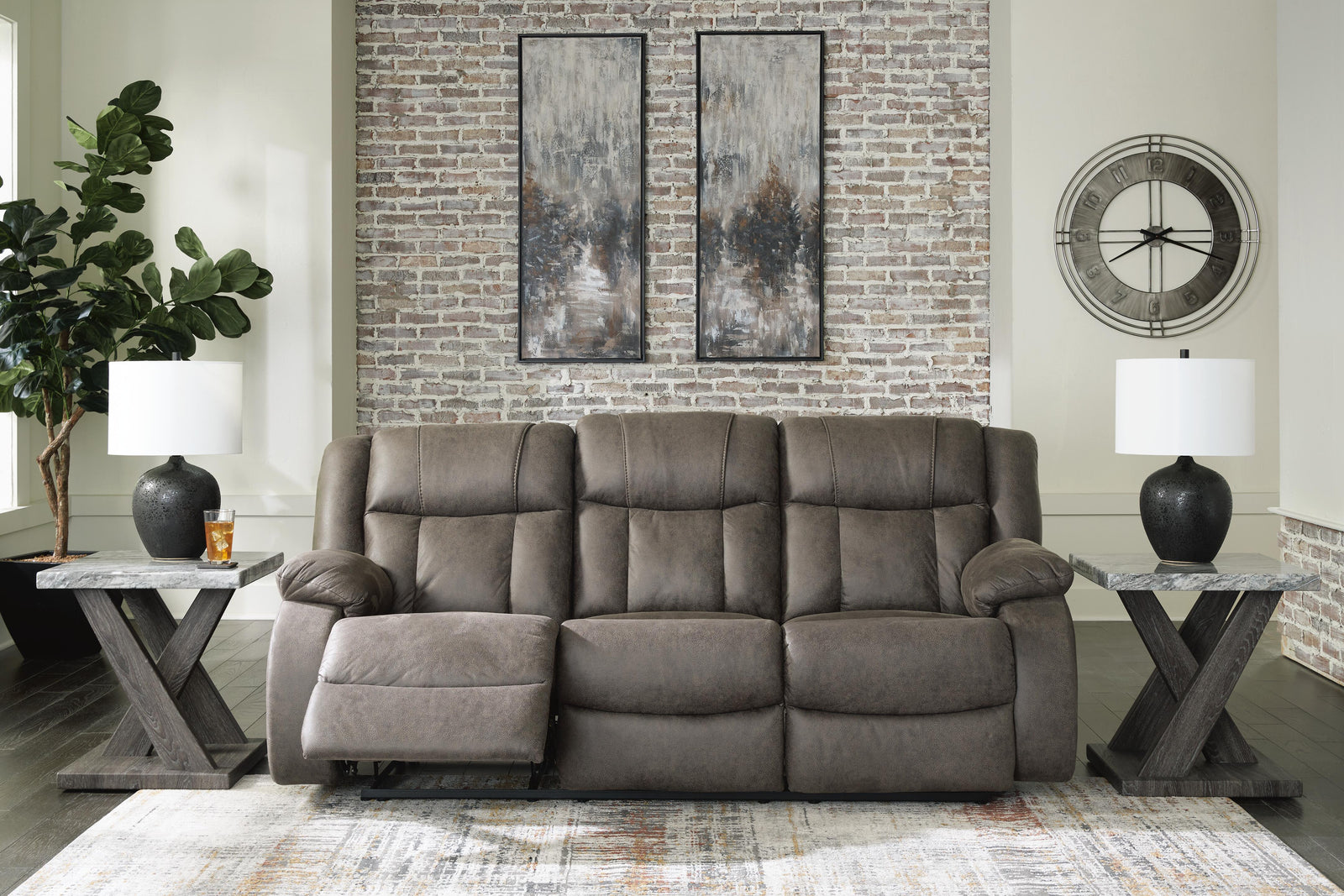 First Base Reclining Sofa, Loveseat and Recliner (68804-SI) - Image 25