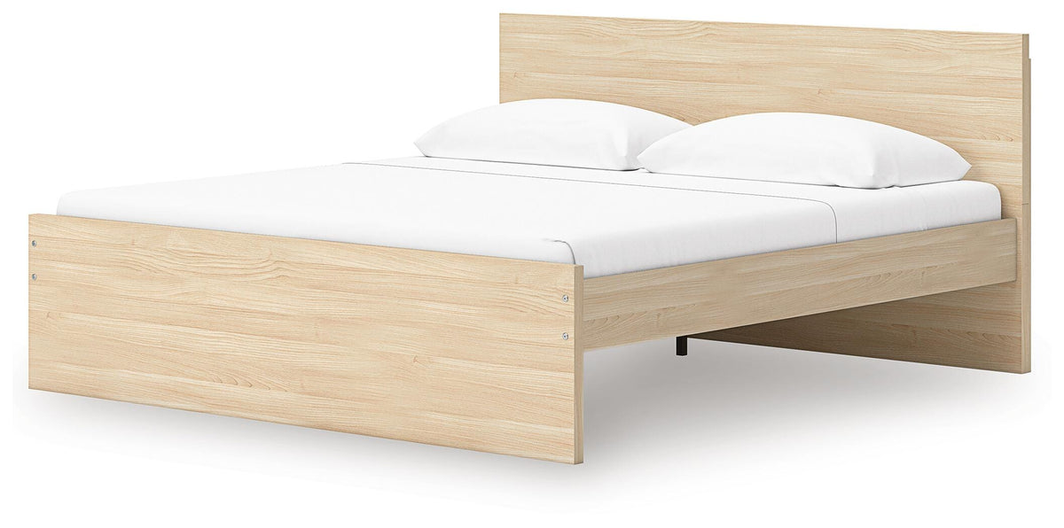 Onita Panel Platform Bed with 1 Side Storage - Natural  (EB9632-SI) - Image 5