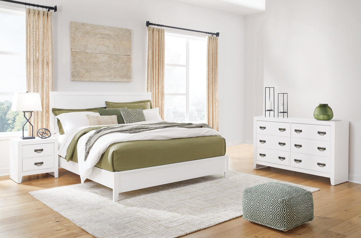 Binterglen Panel Bed, Dresser and Nightstand - White  (B427-SI) - Image 16