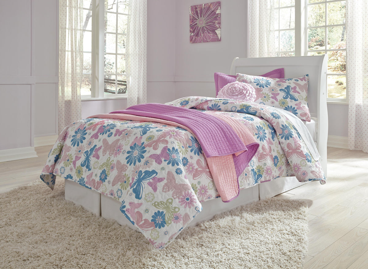Anarasia Sleigh Headboard (Youth) - White  (B129-SI) - Image 14