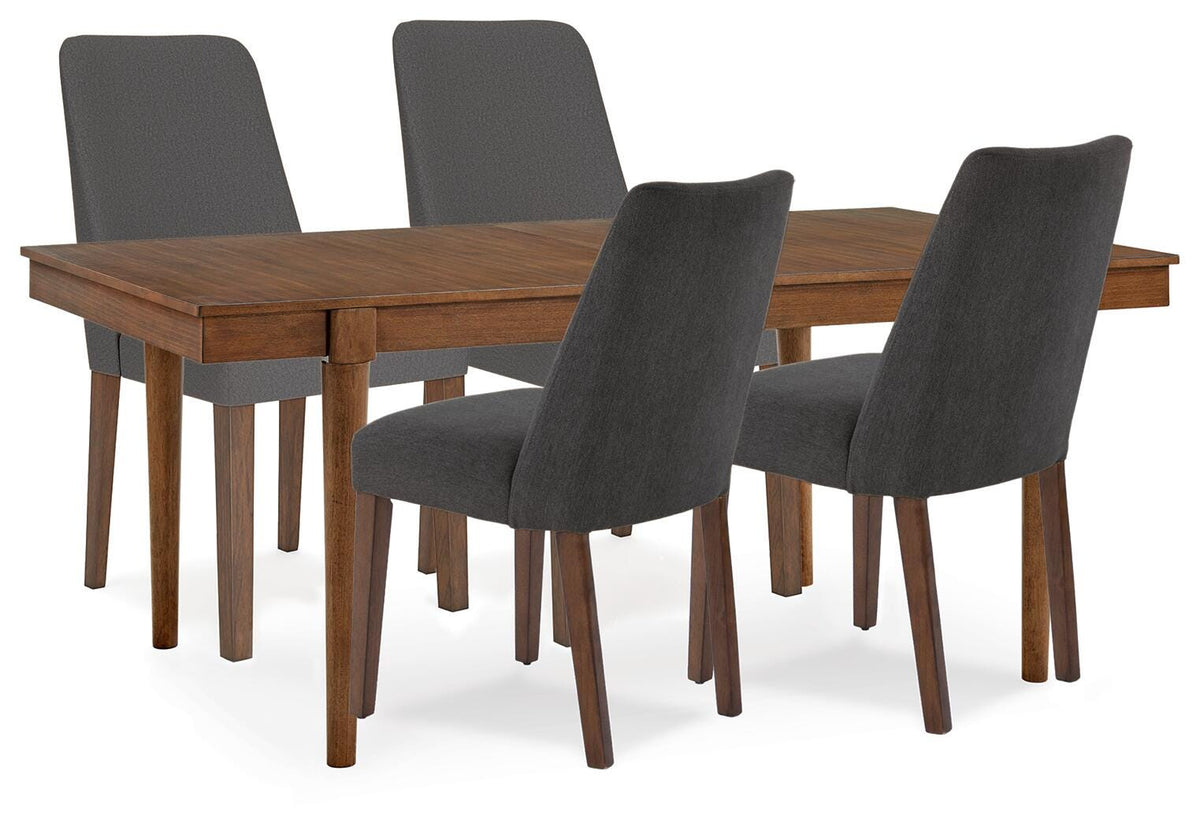 Lyncott Extension Dining Table and 4 Chairs (D615-SI)