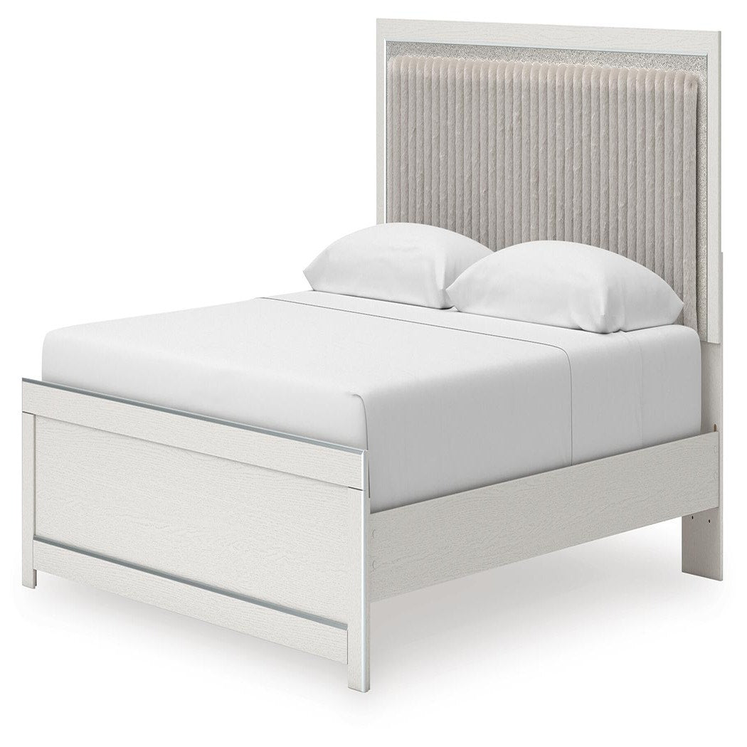 Zuraleus King Upholstered Panel Platform Bed (PCB3381-SI) - Image 3