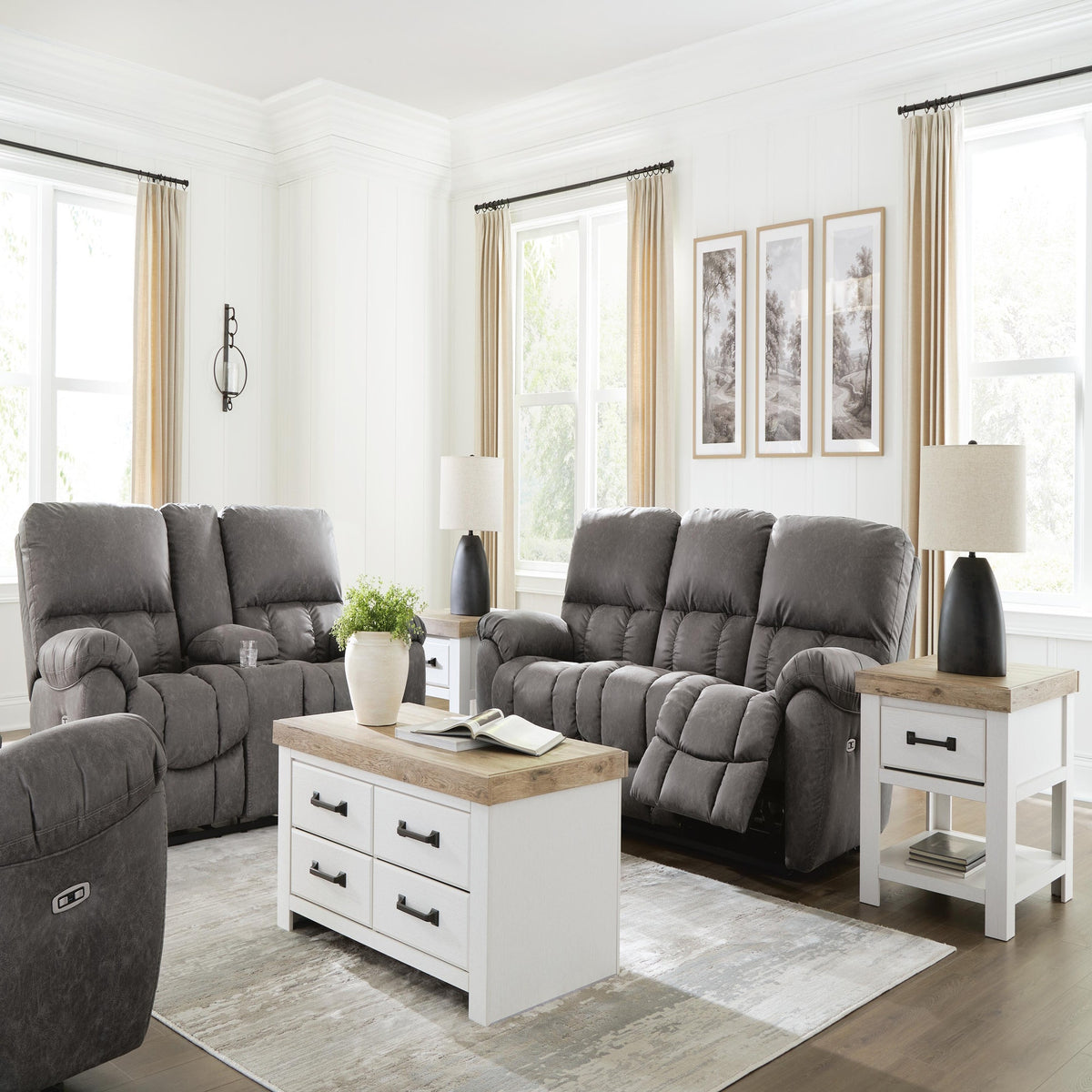 Bakerstein Power Reclining Loveseat with Console (PC12503-SI)