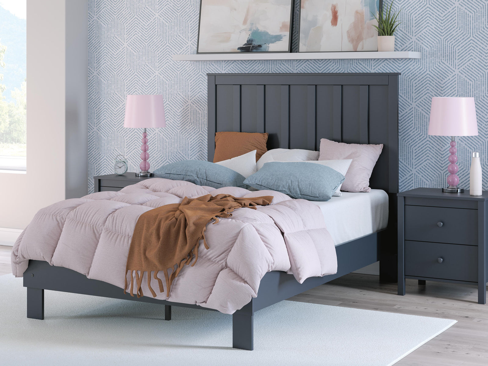 Simmenfort Platform Bed (Youth) - Navy Blue  (EB1528-SI) - Image 8