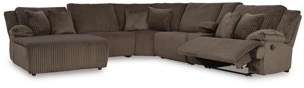Top Tier 6-Piece Reclining Sectional with Chaise (92705-SI) - Image 2