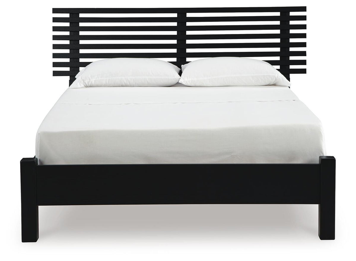 Danziar Slat Panel Bed (Youth) - Black  (B1013-SI) - Image 3