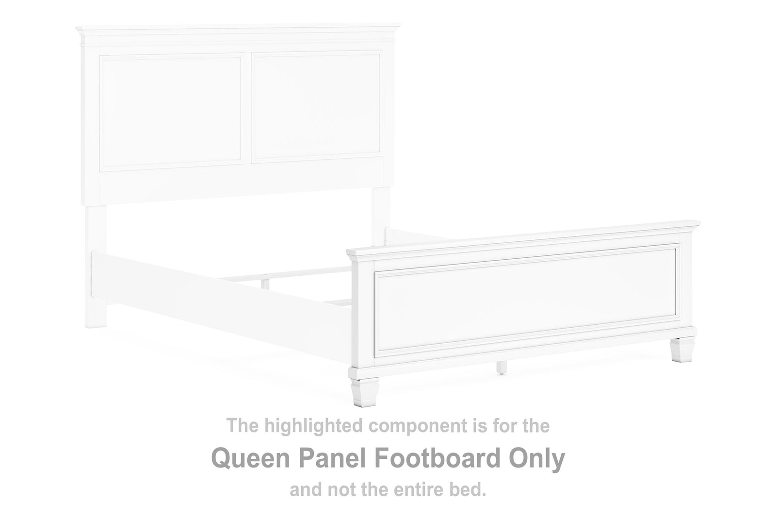 Fortman Panel Footboard - White  (B680-SI) - Image 5