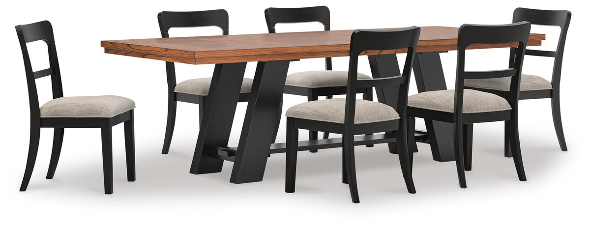 Greddinton Extension Dining Table and 6 Chairs (PCD824-SI)