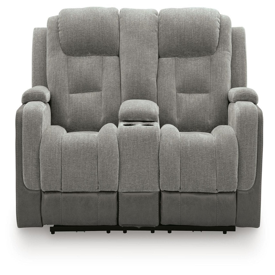 Mixed Motion Power Reclining Loveseat with Console (PC83505-SI)