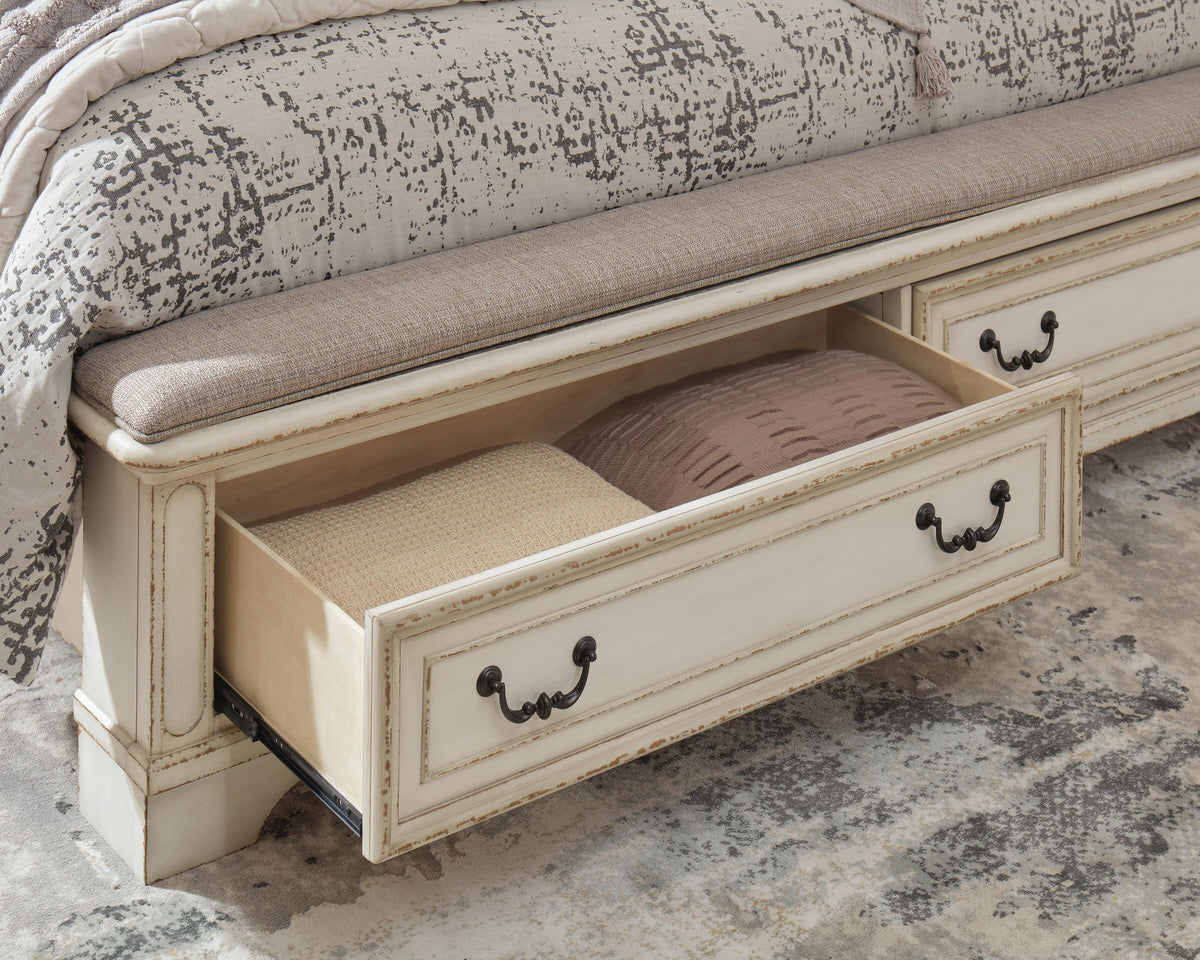 Realyn Upholstery Panel Bed, Dresser, Chest, Nightstand, and Vanity Set - Two-tone  (B743-SI) - Image 30