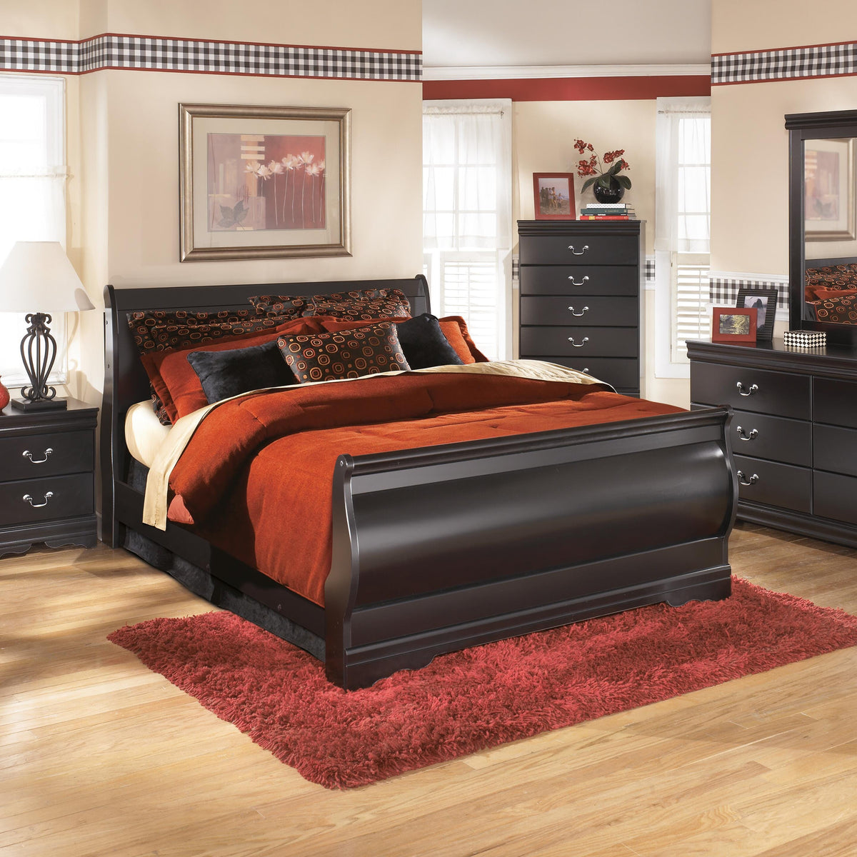 Huey Vineyard Nightstand - Black  (B128-SI) - Image 3