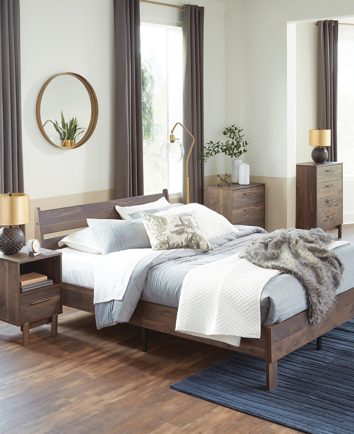 Calverson Panel Platform Bed (Youth) - Mocha  (EB3660-SI) - Image 7