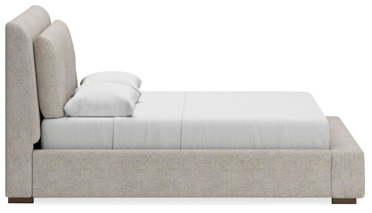 Cabalynn Upholstered Bed, Dresser and Mirror - Light Brown  (B974-SI) - Image 15