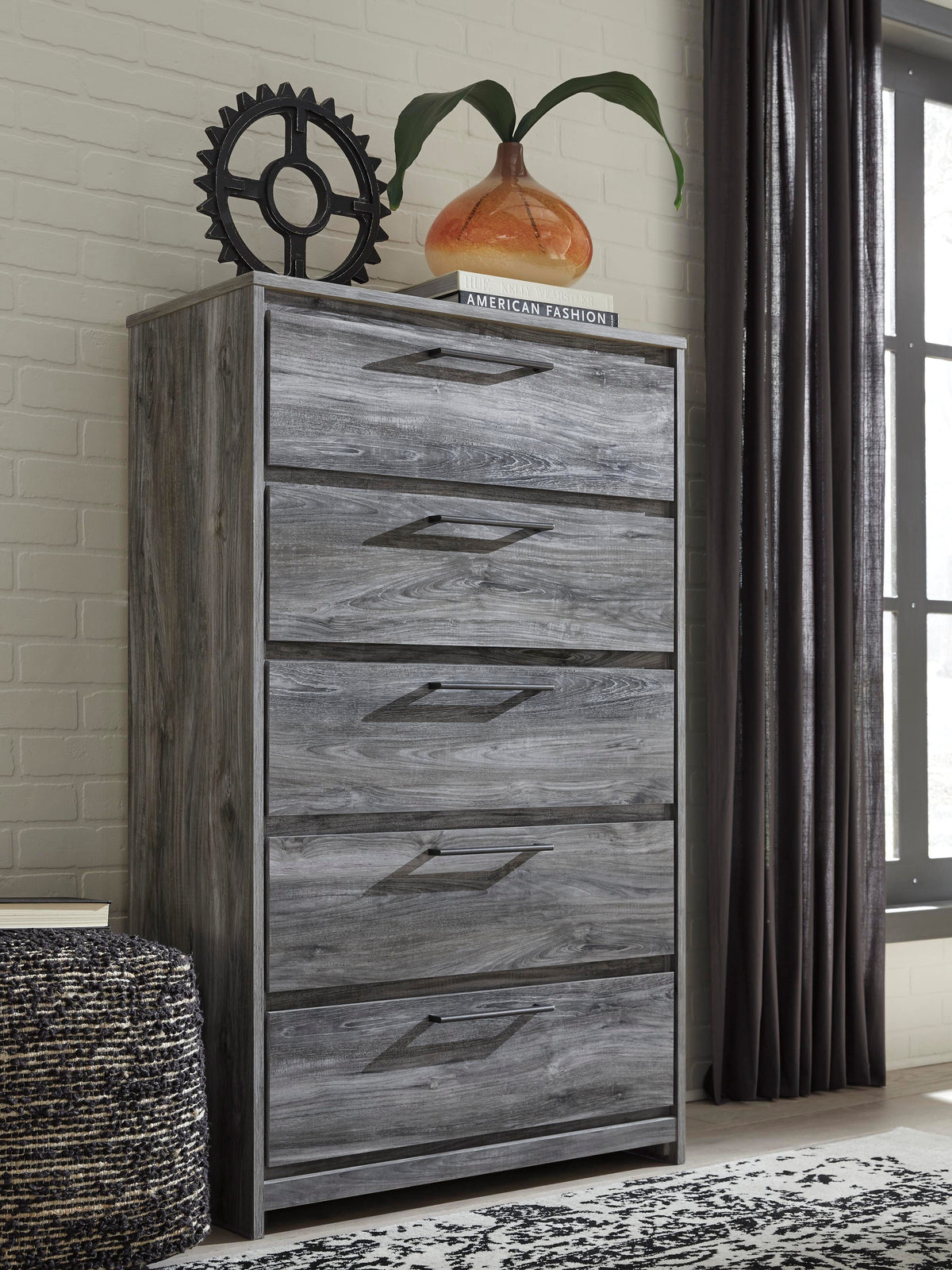Baystorm Panel Storage Bed, Chest and 2 Nightstands (B221-SI) - Image 11