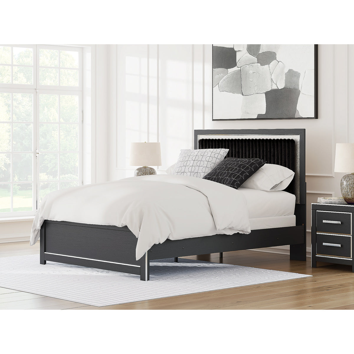 Zuraleus Queen Panel Bed, Dresser, Mirror and Nightstand (PCB3380-SI) - Image 26