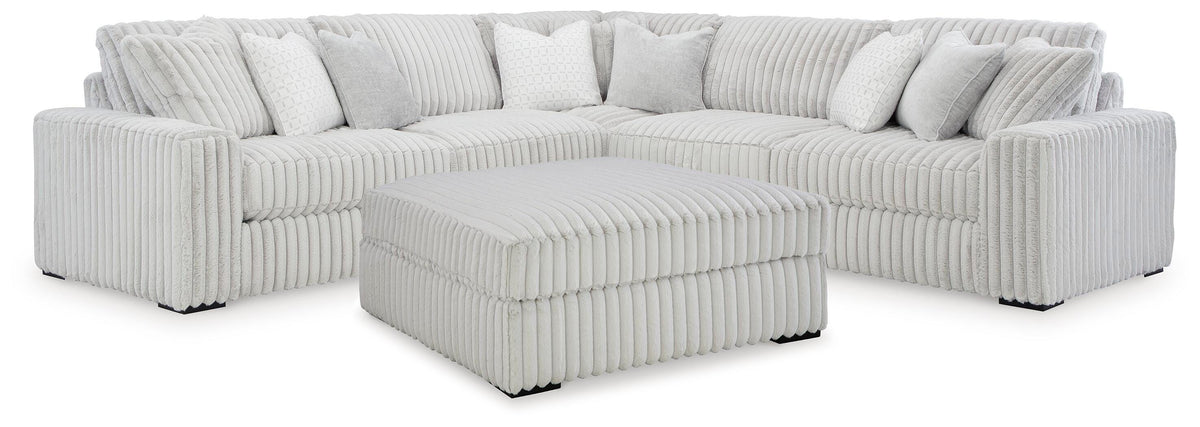 Stupendous 3-Piece Sectional and Ottoman (25903-SI)