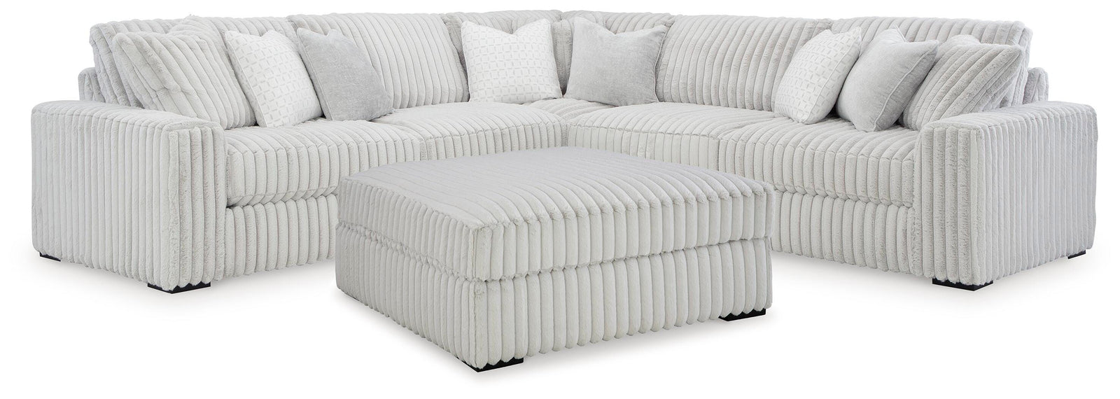 Stupendous 3-Piece Sectional and Ottoman (25903-SI)