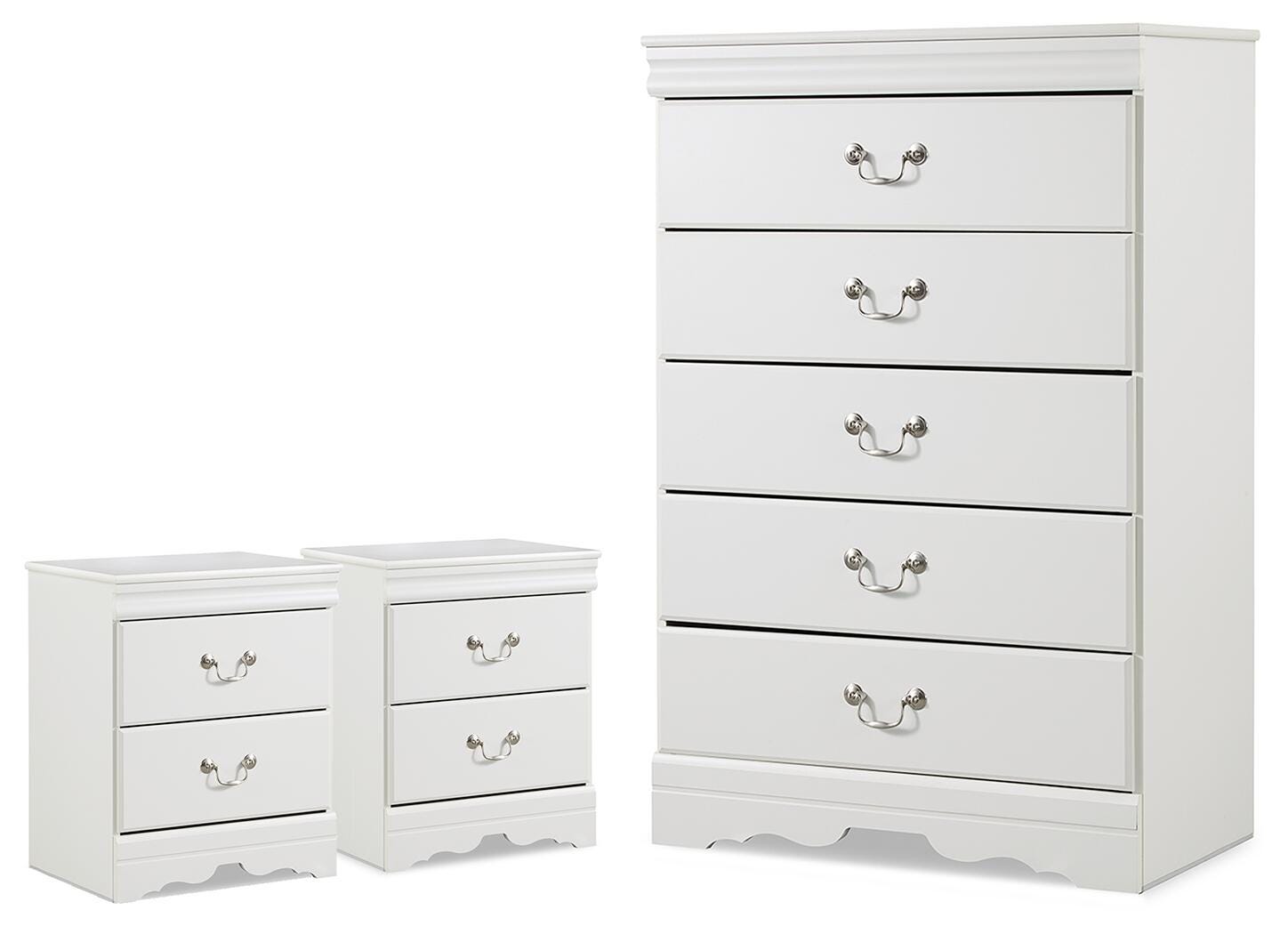 Anarasia Chest and 2 Nightstands (B129-SI)