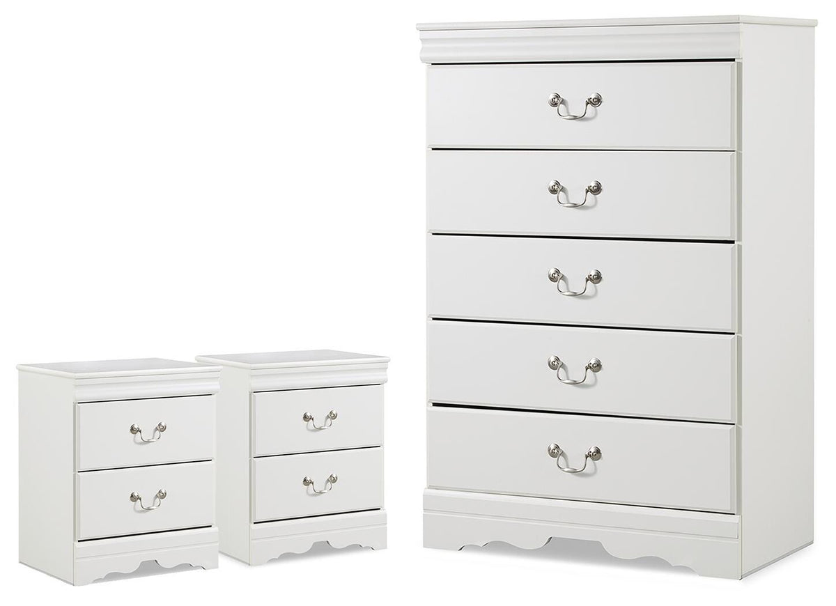 Anarasia Chest and 2 Nightstands (B129-SI) - Image 2