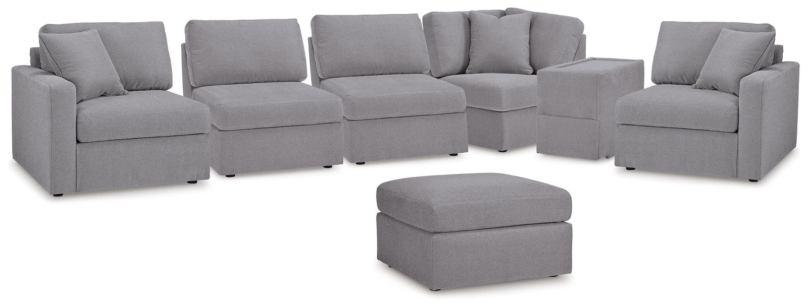 Modmax 6-Piece Sectional and Ottoman (92104-SI)