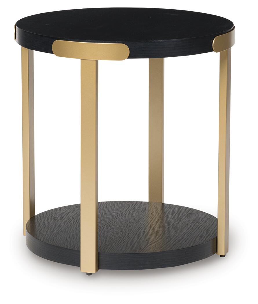 Shylore Table (Set of 3) - Black/Brass Finish  (T410-SI) - Image 5