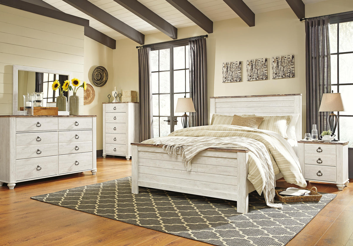 Willowton Panel Headboard - Whitewash  (B267-SI) - Image 14