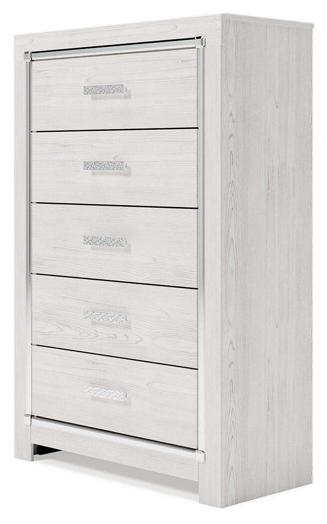 Altyra Platform Storage Bed, Dresser, Mirror, Chest and 2 Nightstands (B2640-SI) - Image 14
