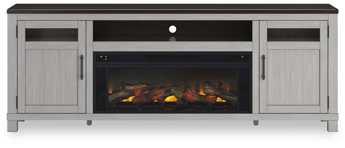 Darborn 88 TV Stand with Electric Fireplace (W796-SI)