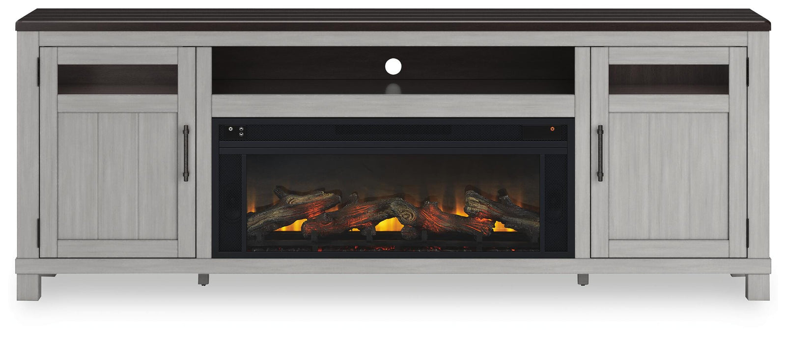 Darborn 88 TV Stand with Electric Fireplace (W796-SI)