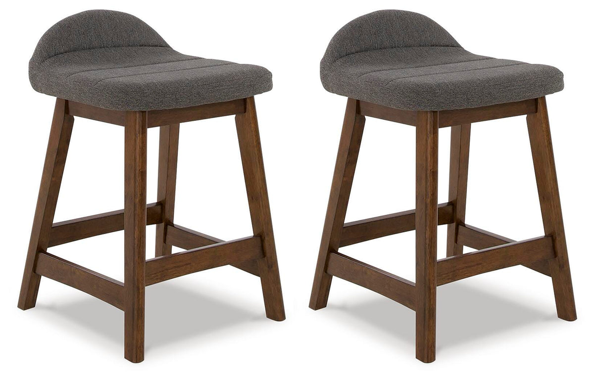 Lyncott Counter Height Bar Stool (Set of 2) (D615-SI)