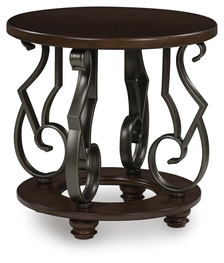 Frallyn End Table - Dark Brown  (T623-SI)
