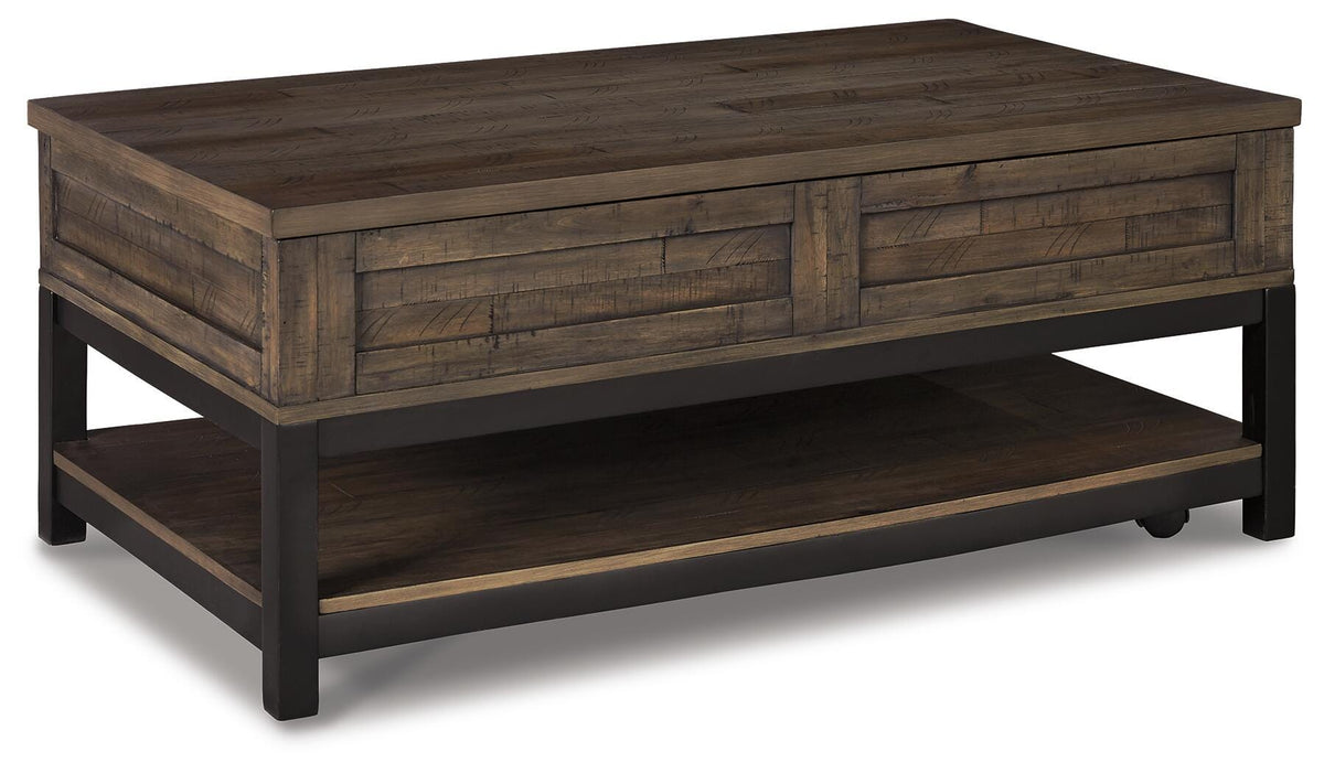 Johurst Lift-top Coffee Table and 2 End Tables - Grayish Brown  (T444-SI) - Image 3