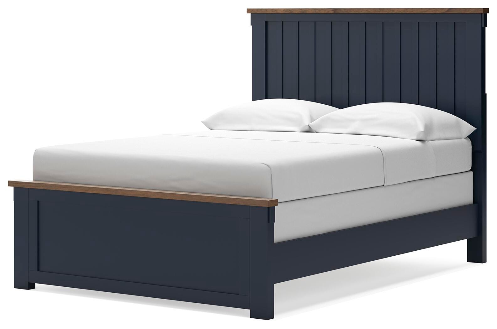 Landocken Panel Bed, Dresser and Mirror - Brown/Blue  (B414-SI) - Image 14