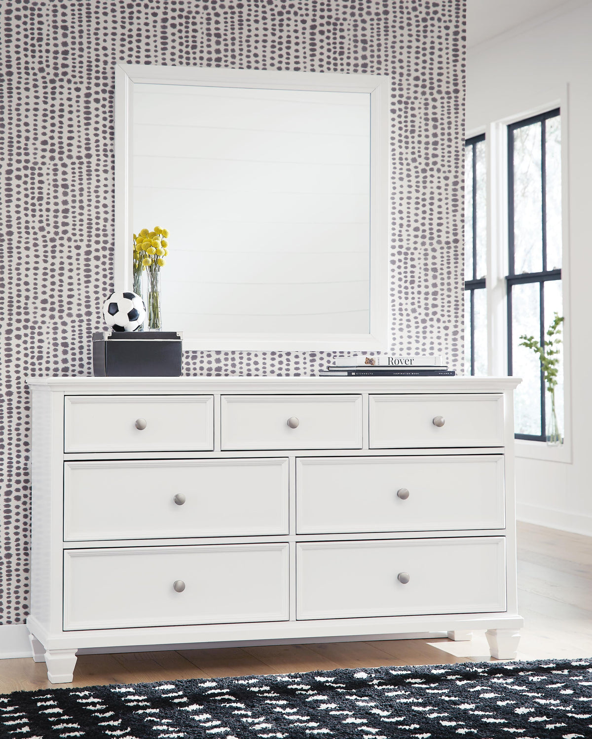 Fortman Dresser and Mirror - White  (B680-SI) - Image 9
