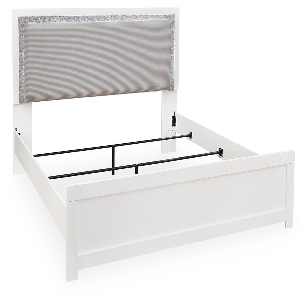 Maeling Queen Upholstered Panel Bed, Dresser, Mirror and Nightstand (PCB1119-SI) - Image 7