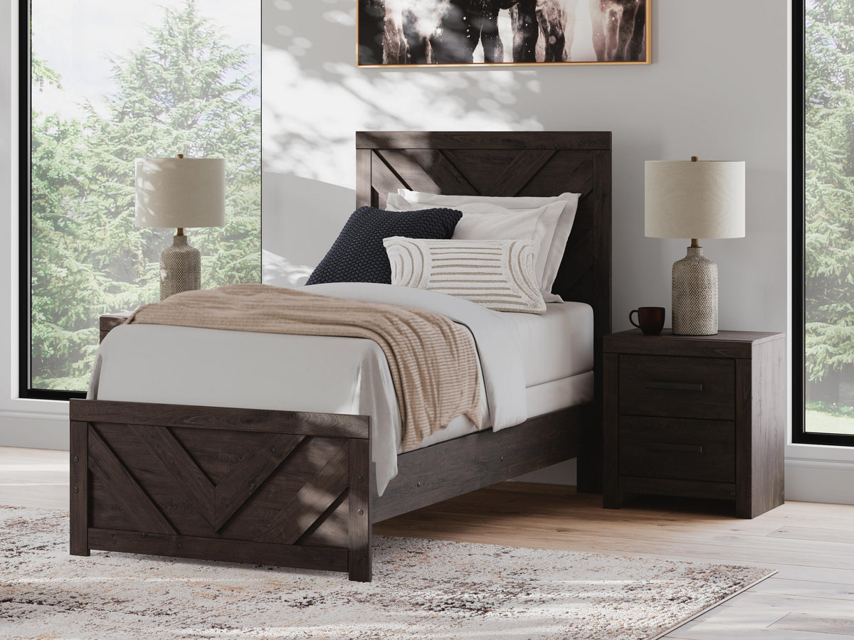 Prendonea Panel Bed, Dresser and Mirror (B3789-SI) - Image 16