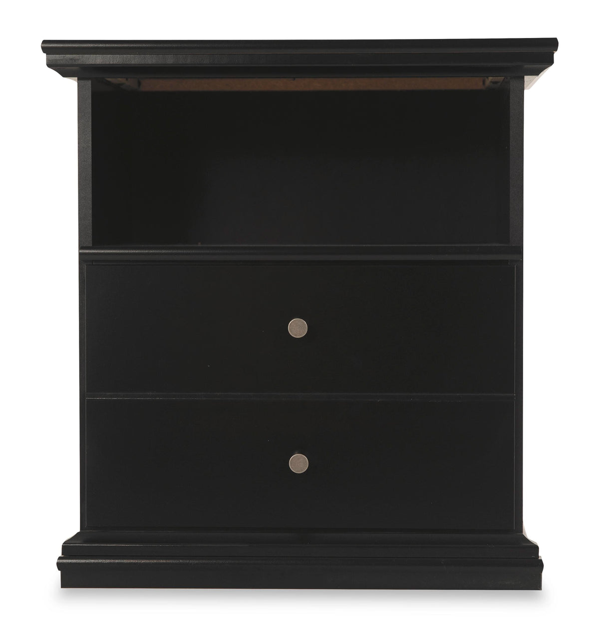 Maribel Nightstand - Black  (B138-SI) - Image 5