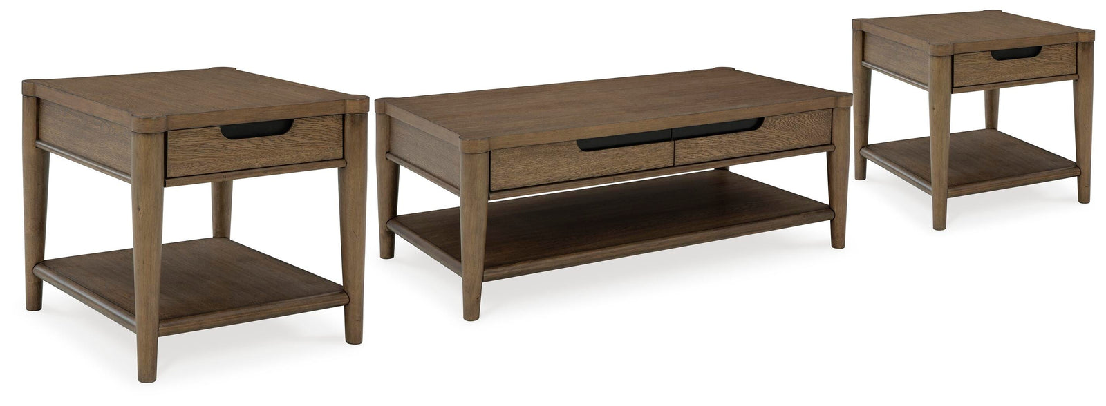 Roanhowe Coffee Table and 2 End Tables - Brown  (T769-SI)