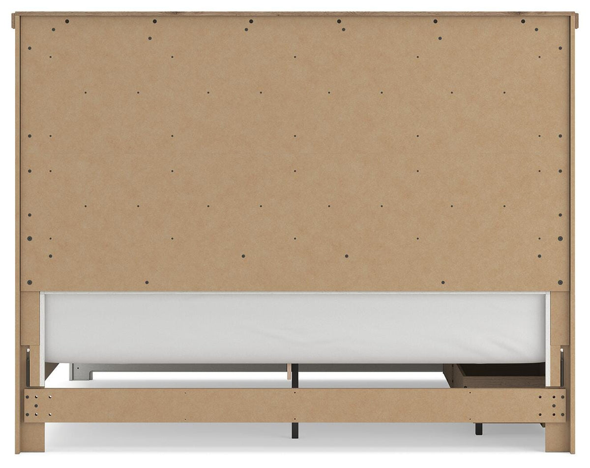 Savonport Panel Bed with Storage - White/Brown  (B4615-SI) - Image 8
