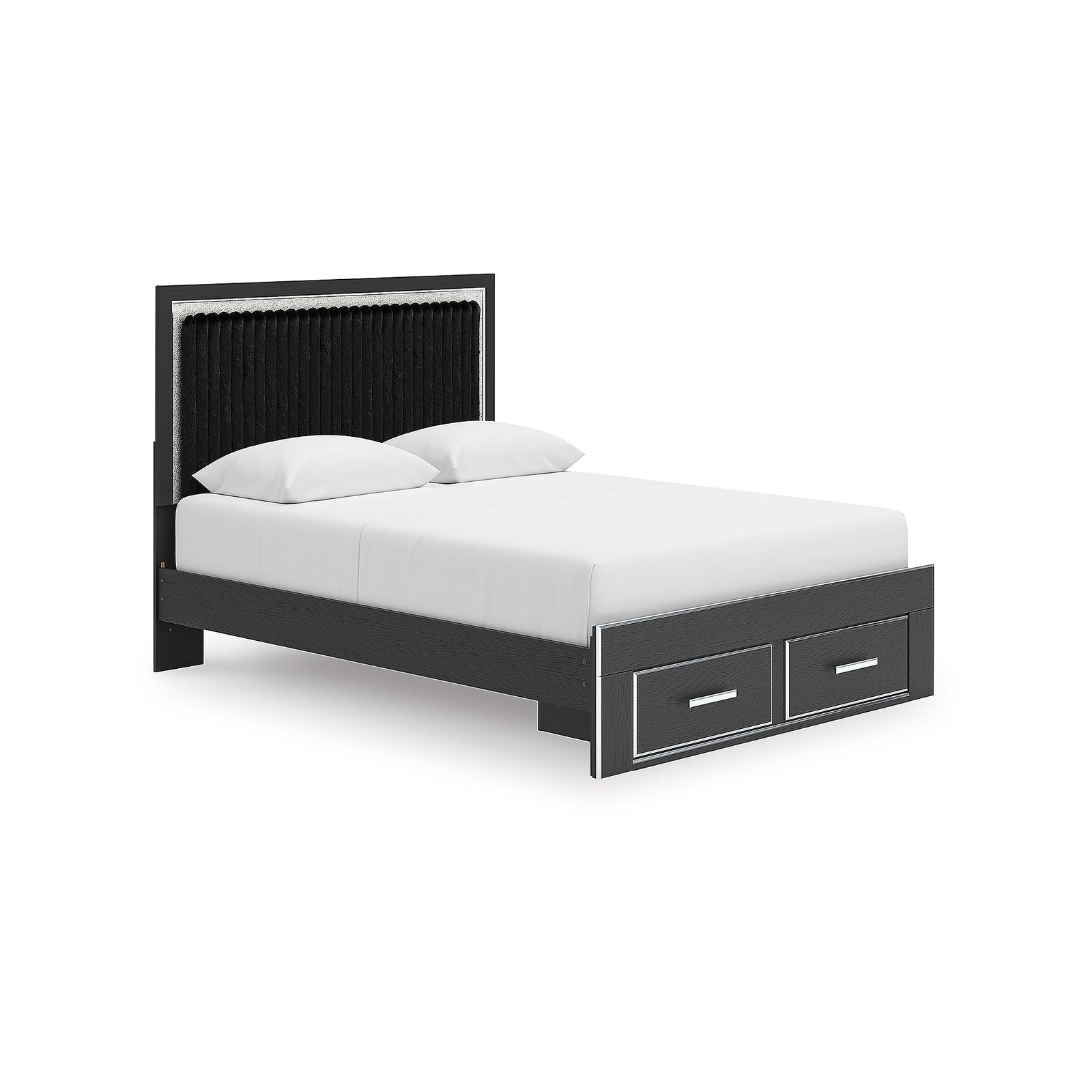Zuraleus Queen Upholstered Panel Platform Storage Bed (PCB3380-SI)