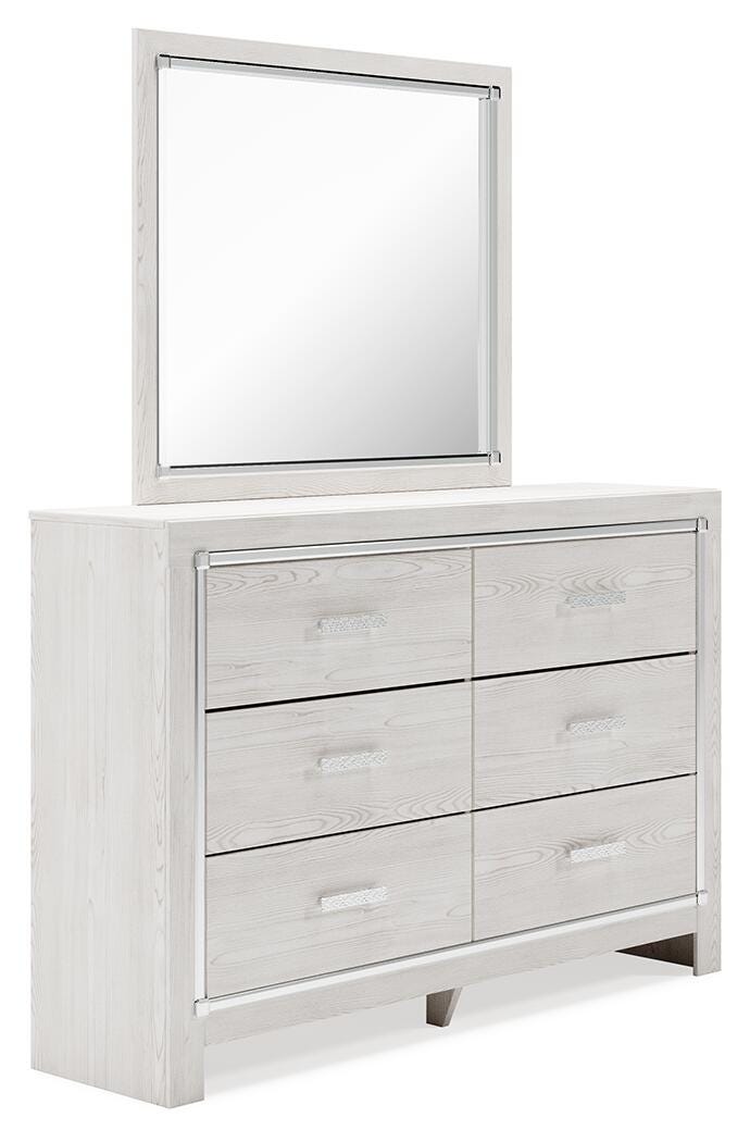 Altyra Panel Bed, Dresser and Mirror - White  (B2640-SI) - Image 3