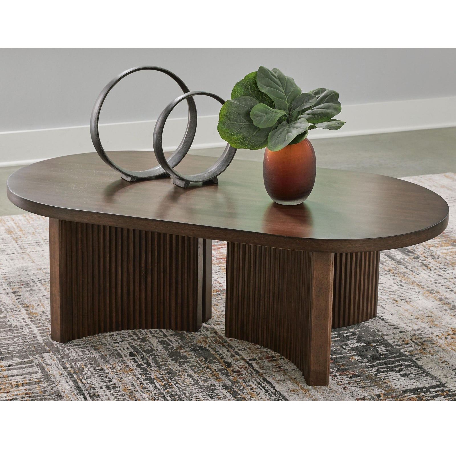 Korestone Coffee Table - Dark Brown  (T689-SI) - Image 7