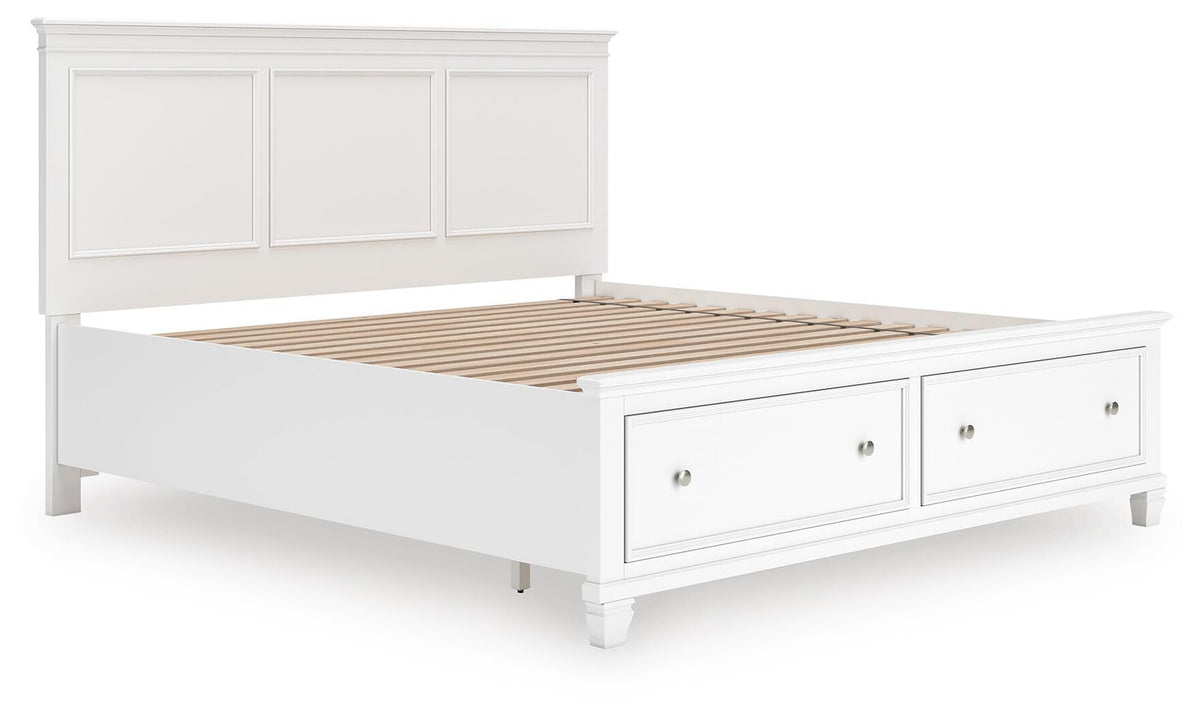 Fortman Panel Storage Bed - White  (B680-SI) - Image 2
