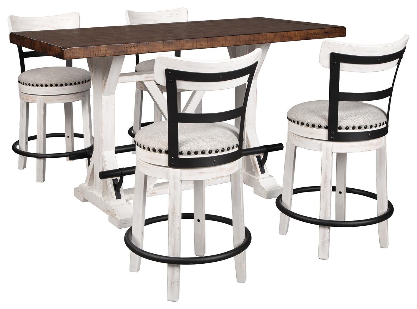 Valebeck Counter Height Dining Table and 4 Barstools (D546-SI) - Image 2