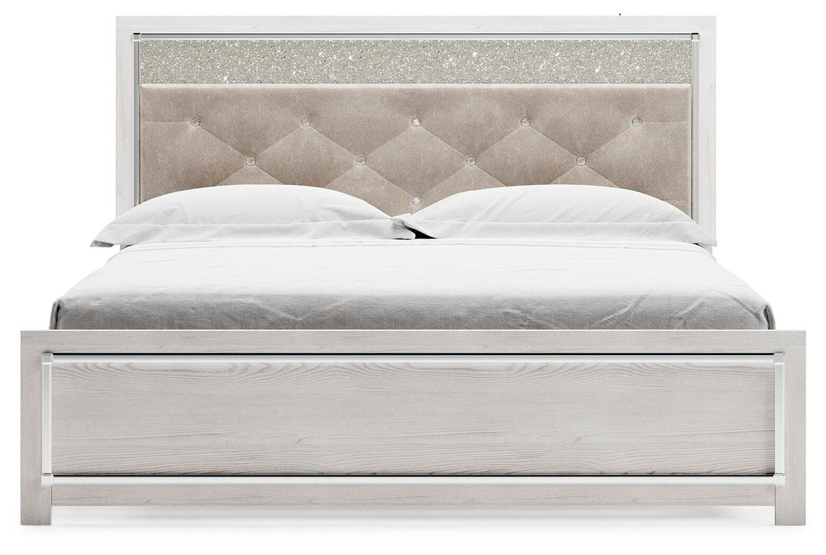 Altyra Upholstered Panel Bed, Dresser, Mirror, and Nightstand - White  (B2640-SI) - Image 10