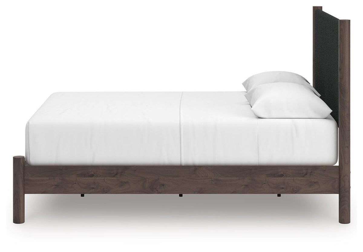 Pamytta Queen Upholstered Platform Bed, Dresser and Mirror (PCB2614-SI) - Image 13