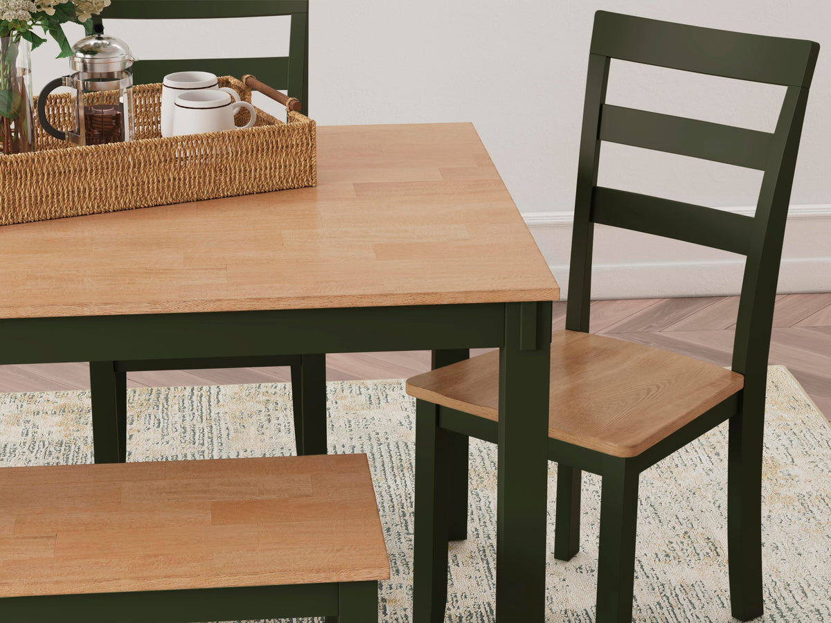 Gesthaven Dining Table with 4 Chairs and Bench (Set of 6) (D401-SI) - Image 6