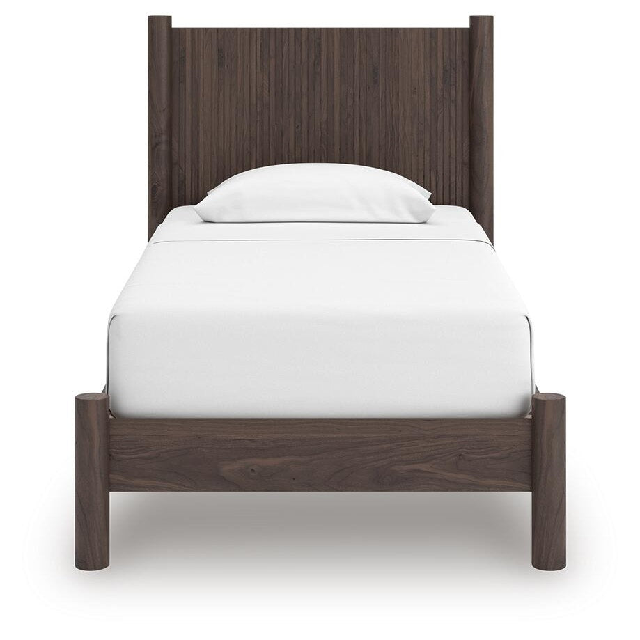 Pamytta Twin Panel Platform Bed, Dresser and Mirror (PCB2614-SI) - Image 9