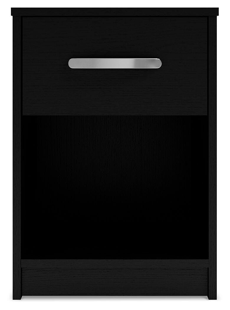 Finch Nightstand - Black  (EB3392-SI)